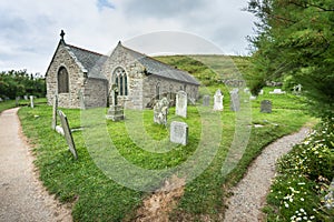 Exterior of Saint Winwaloe`s Church,Cornwall,Gunwalloe,southwest England,UK photo