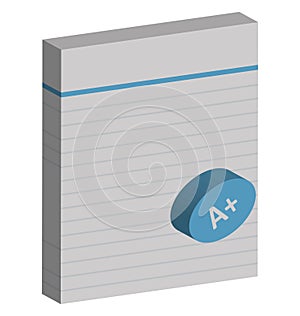 Grade Report Isolated Vector Icon Editable photo