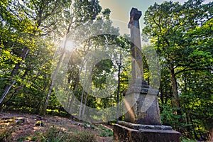 Dead Mans Plack monument,Harewood Forest,Hampshire,England,U.K.