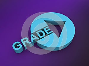 grade word on purple