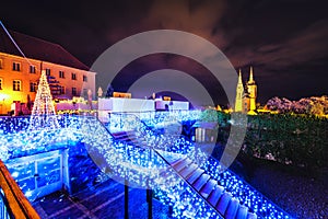 Gradec Zagreb Chatedral christmas lights