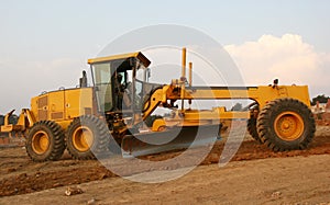 Grader busy working
