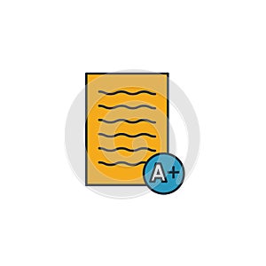 Grades icon. Simple element from school icons collection. Creative Grades icon ui, ux, apps, software and infographics