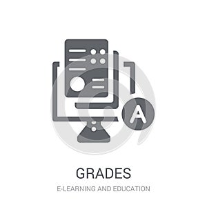 Grades icon. Trendy Grades logo concept on white background from