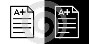 Grades thin line vector icon set