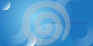 Gradient abstract background with circular line patterns. Vector illustration