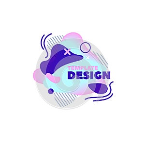 Gradient abstract banners with flowing shapes