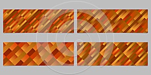 Gradient abstract diagonal stripe pattern banner template set