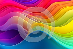 Gradient abstract multicolored curved waves background