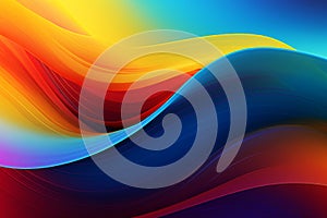 Gradient abstract multicolored curved waves background