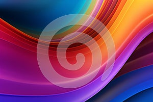 Gradient abstract multicolored curved waves background