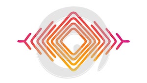 Gradient abstract square wave for modern tech backgrounds, vector design Generative AI