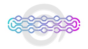 Gradient Abstract Wavy Line Pattern, Smooth Flowing Dynamic Design - vector design Generative AI