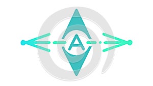 Gradient Arrow with Abstract Geometric Design, vector design Generative AI