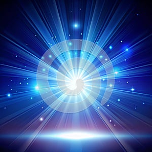 Gradient Background with Blue Blur and Indigo Flash