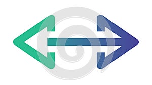 Gradient Bidirectional Arrow Icon Vector, vector design Generative AI