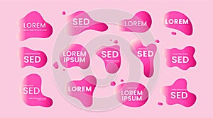 Gradient blob background. fluid abstract shape element for text backdrop. liquid banner