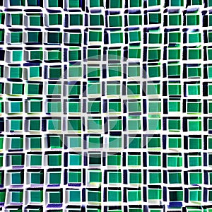 A gradient of blue and green squares arranged in a mosaic pattern1, Generative AI