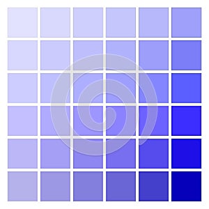 Gradient of Blue Squares Color Palette. Vector illustration. EPS 10.