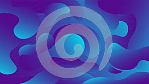 Gradient blue water drop wave colorful background with curve shape and line