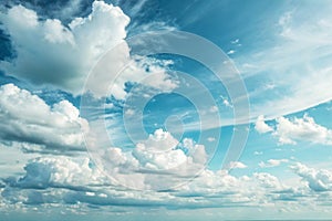 Gradient blur of white clouds and blue sky background