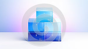 gradient 5 box infographic