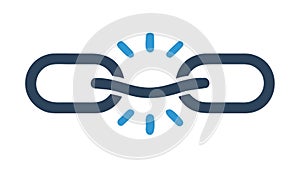 Gradient Broken Chain Link Vector Icon, vector design Generative AI