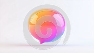 Gradient Bubble Communication Logo Template With Various Color Options For Customization