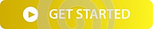 Gradient button. Rectangular get started button , icon colorful gradients web icons.