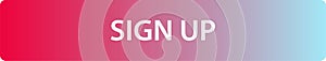Gradient button. Rectangular sign up button , icon colorful gradients web icons.