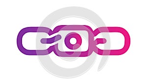 Gradient Chain Link Icon for Dynamic Connections, vector design Generative AI