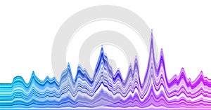 Gradient chart, statistics graph or oscillation diagram.