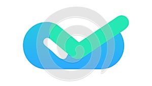 Gradient Checkmark Icon for Success and Validation, vector design Generative AI