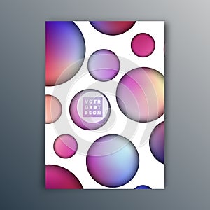 Gradient circles design for for brochure, flyer cover, abstract background, poster, or other printing products. Vector