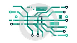 Gradient Circuit Board Design, Futuristic Technology Pattern, vector design Generative AI