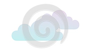Gradient Cloud for Soft Backgrounds and Icons, vector design Generative AI