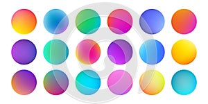 Gradient color circles watercolor holographic texture. Vector abstract liquid fluid paint color splash pattern background