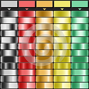 Gradient color Palette. Color are Silver Gray, Soft Coral, Pale Orange, Neon Yellow, Pastel Green, Swatches for gradient