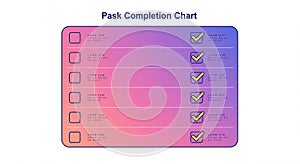 A gradient-colored chart titled 