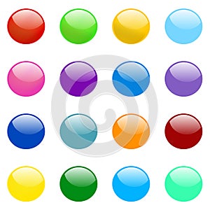 Gradient colorful round web UI buttons