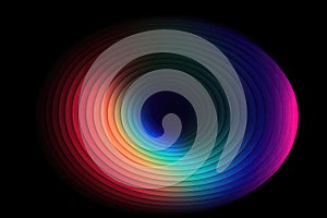 A Gradient Of Colors Forming A Circular Design Background. Generative AI photo