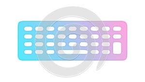Gradient Computer Keyboard Input Icon, vector design Generative AI