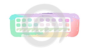 Gradient Computer Keyboard, Modern Tech Interface, vector design Generative AI