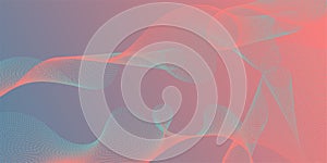 Gradient curves flow effect illusion fancy background.