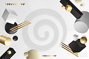 gradient 3d geometric background vector design illustration