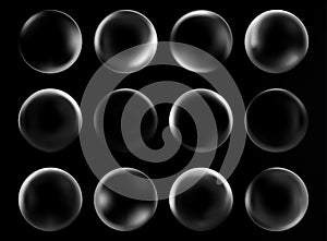 Gradient 3D sphere with white light effects