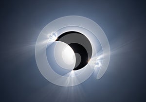 Is a gradient from dark blue to light, enhancing the dramatic