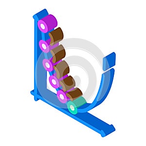 gradient descent algorithm isometric icon vector illustration