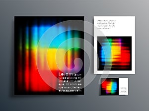 Gradient design set for brochure, flyer cover, business card, abstract background, poster, or other printing products
