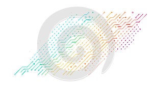 Gradient Digital Flow, Abstract Tech Background Element, vector design Generative AI